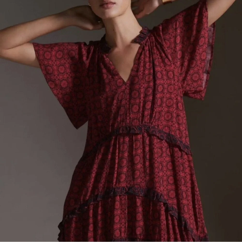 Anthropologie By Robin Tiered Dress M - Picture 2 of 7